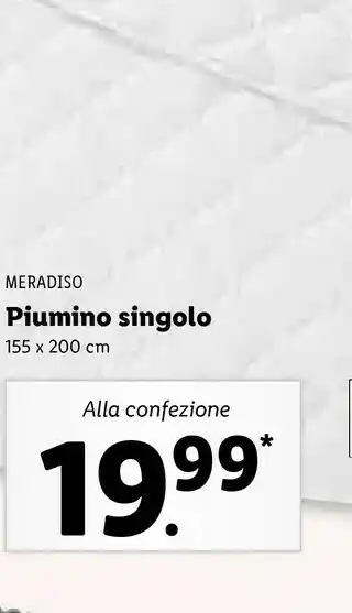Lidl Meradiso Piumino Singolo offerta