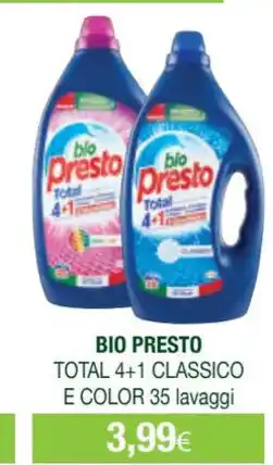 Acqua & Sapone BIO PRESTO TOTAL 4+1 CLASSICO E COLOR 35 lavaggi offerta