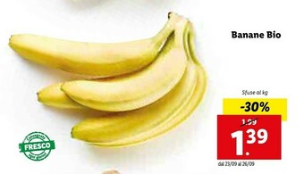 Lidl Banane Bio offerta
