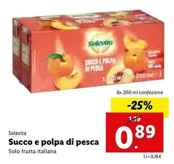 Lidl Solevita Succo E Polpa Di Pesca 1200 G(ml) offerta