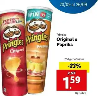 Lidl Pringles Original 200 G(ml) offerta