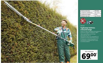 Lidl Parkside Tagliasiepi Elettrico A Braccio Lungo offerta