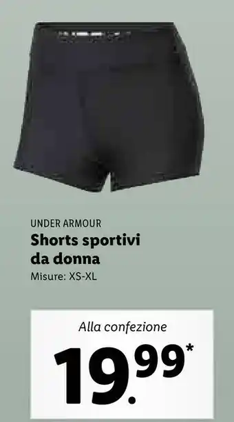Lidl Under armour Shorts Sportivi Da Donna offerta