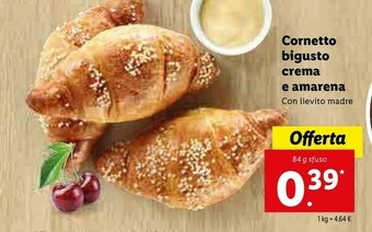 Lidl Cornetto Bigusto Crema E Amarena offerta
