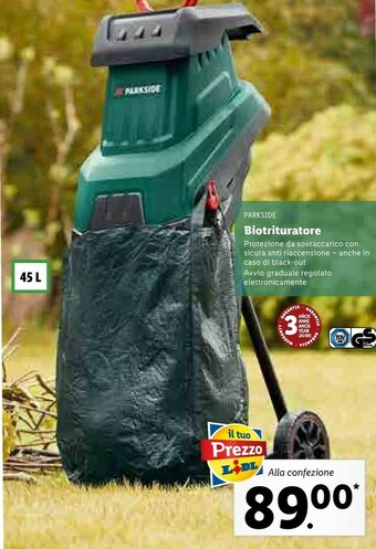 Lidl Parkside Biotrituratore offerta