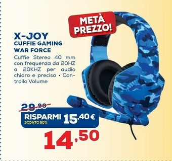 Euronics X-joy Cuffie Gaming War Force offerta