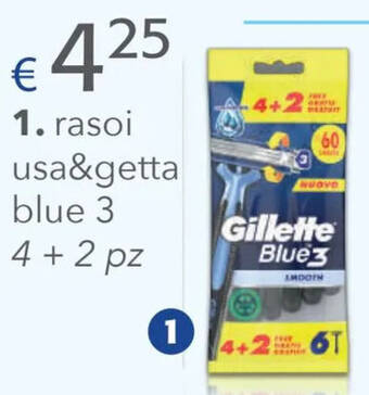 Acqua & Sapone Gillette rasoi usa&getta blue 3 offerta