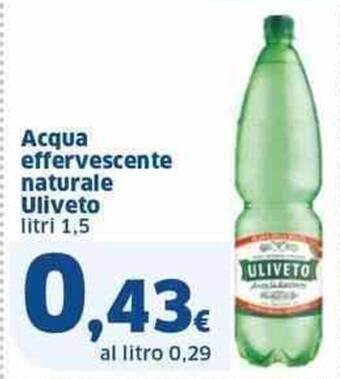 Superstore Sigma Acqua effervescente naturale Uliveto litri 1,5 offerta