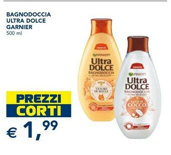 Esselunga Garnier Bagnodoccia Ultra Dolce offerta