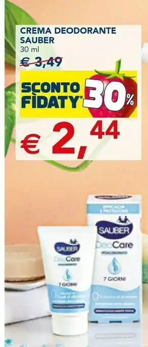 Esselunga Sauber Crema Deodorante offerta