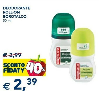 Esselunga Borotalco Deodorante Roll-On offerta