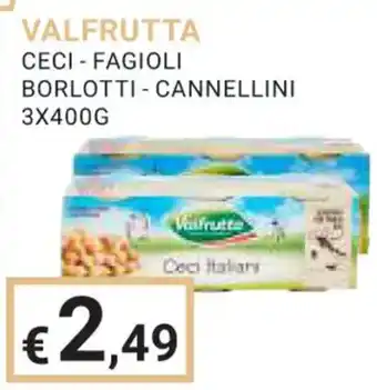 Eté VALFRUTTA CECI - FAGIOLI BORLOTTI - CANNELLINI 3X400G offerta