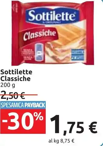 Carrefour Sottilette Classiche 200 g offerta