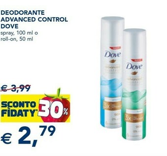 Esselunga Dove Deodorante Advanced Control offerta
