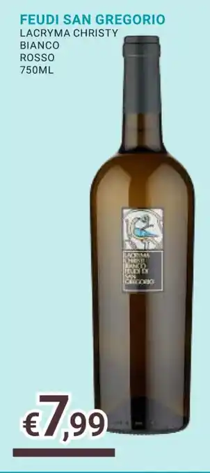 Eté FEUDI SAN GREGORIO LACRYMA CHRISTY BIANCO ROSSO 750ML offerta