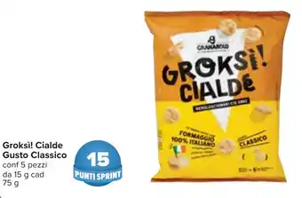 Carrefour Groksì! Cialde Gusto Classico conf 5 pezzi da 15 g cad 75 g offerta