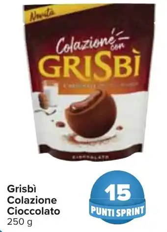 Carrefour Grisbì Colazione Cioccolato 250 g offerta