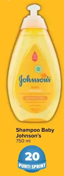 Carrefour Shampoo Baby Johnson's 750 ml offerta