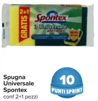 Carrefour Spugna Universale Spontex conf 2+1 pezzi offerta