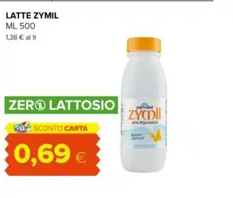 Tigre Parmalat Zymil Latte Scremato Alta Digeribilità Senza Lattosio UHT 500 G(ml) offerta