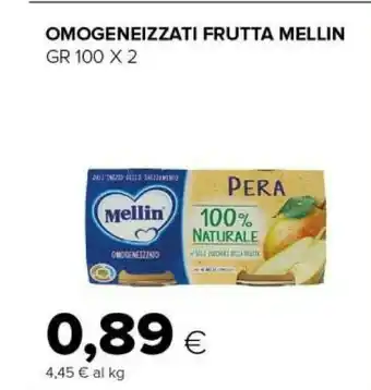 Tigre Mellin Omogeneizzati Frutta offerta