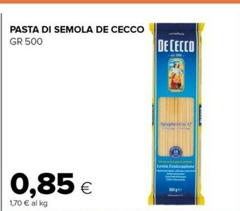 Tigre De Cecco Pasta Di Semola offerta