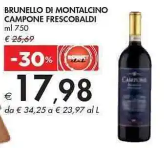 Bennet BRUNELLO DI MONTALCINO CAMPONE FRESCOBALDI ml 750 offerta