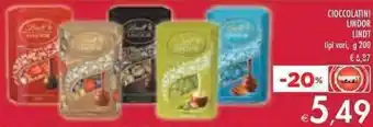 CIOCCOLATINI LINDOR LINDT tipi vari, g 200