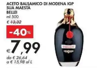 ACETO BALSAMICO DI MODENA IGP SUA MAESTA BELLEI ml 500