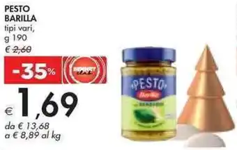 Bennet PESTO BARILLA tipi vari, g 190 offerta