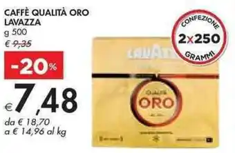 Bennet CAFFÈ QUALITÀ ORO LAVAZZA g 500 offerta