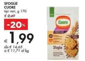 Bennet SFOGLIE CUORE tipi vari, g 170 offerta
