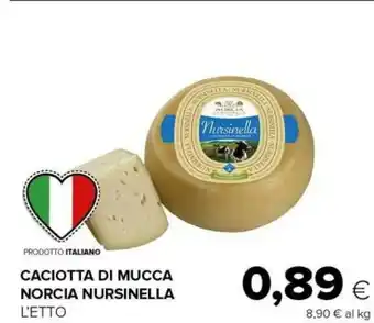 Tigre Caciotta Di Mucca Norcia Nursinella offerta