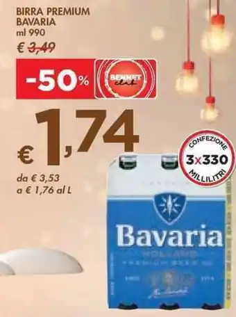 Bennet BIRRA PREMIUM BAVARIA ml 990 offerta