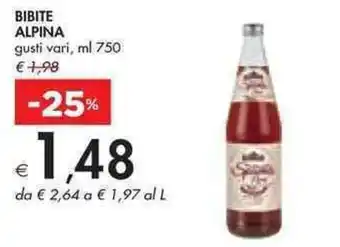 Bennet BIBITE ALPINA gusti vari, ml 750 offerta