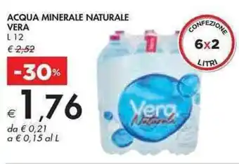 Bennet ACQUA MINERALE NATURALE VERA L 12 offerta