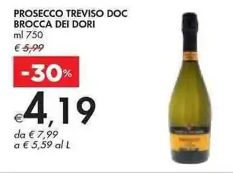 Bennet PROSECCO TREVISO DOC BROCCA DEI DORI ml 750 offerta
