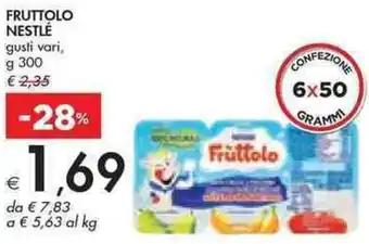 Bennet FRUTTOLO NESTLÉ gusti vari, g 300 offerta