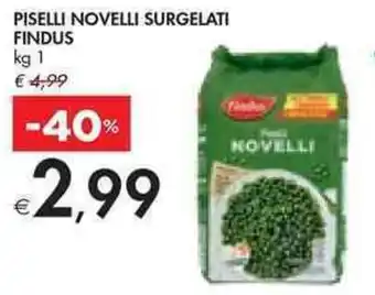 Bennet PISELLI NOVELLI SURGELATI FINDUS kg 1 offerta