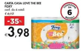 Bennet CARTA CASA LOVE THE BEE FOXY conf. da 6 rotoli offerta