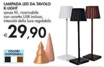 Bennet LAMPADA LED DA TAVOLO K-LIGHT offerta