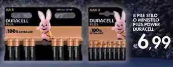 Bennet 8 PILE STILO O MINISTILO PLUS POWER DURACELL offerta