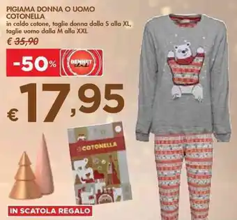 Bennet PIGIAMA DONNA O UOMO COTONELLA offerta