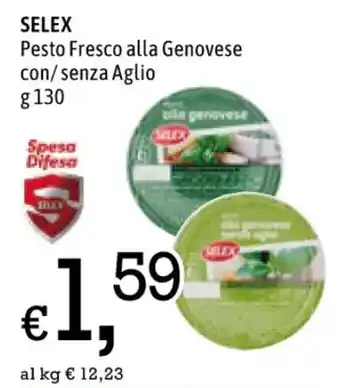 Famila SELEX Pesto Fresco alla Genovese con/senza Aglio g 130 offerta