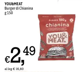 Famila YOU&MEAT Burger di Chianina g150 offerta
