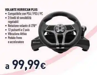 Unieuro VOLANTE HURRICAN PLUS offerta
