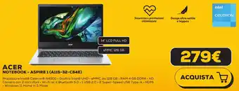 Euronics ACER NOTEBOOK - ASPIRE 1 (A115-32-C64E) offerta