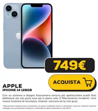 Euronics APPLE IPHONE 14 128GB offerta