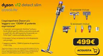 Euronics dyson v12 detect slim absolute offerta