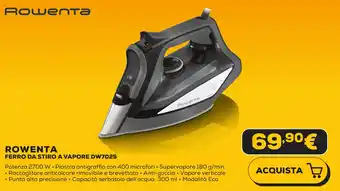 Euronics ROWENTA FERRO DA STIRO A VAPORE DW7025 offerta